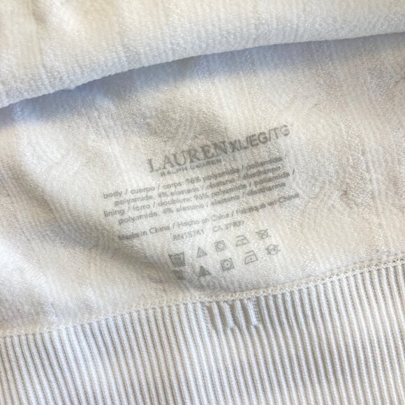 Lauren Ralph Lauren Cricket Cable-Texture Longline Bralette XL White NWT - Picture 5 of 7